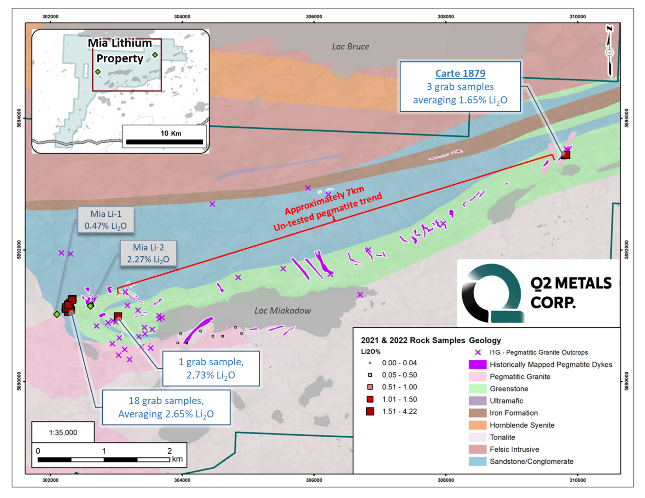 Mia Lithium Property - Q2 Metals Corp.